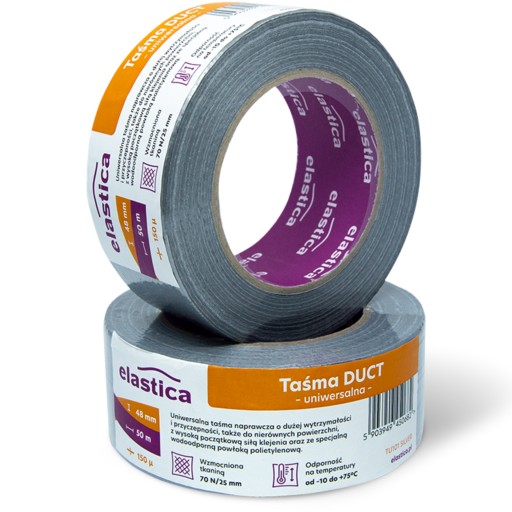 STRIEBORNÁ VYZTUŽENÁ OPRAVNÁ PÁSKA DUCT TAPE 48/50m