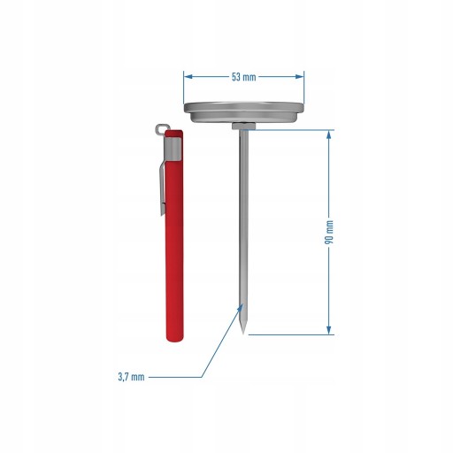 Teplomer na šunkovar 0,8 kg - číselník, 0-120°C