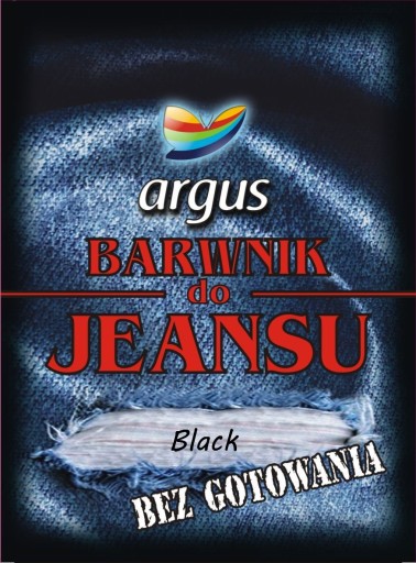 ARGUS JEANS čierna farba bez varu na oblečenie