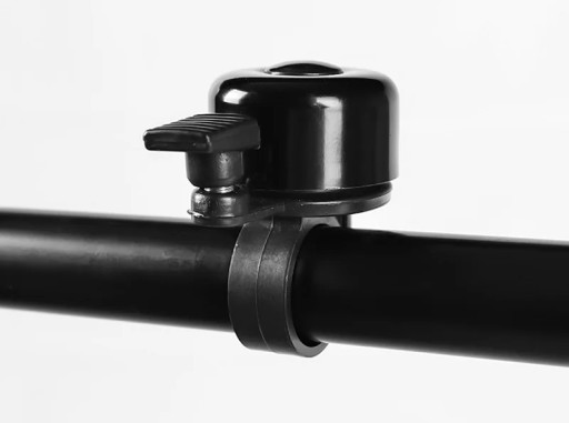 HLASITÝ KOVOVÝ HLINÍKOVÝ BICYKLOVÝ ZVONČEK NA ČIERNY MINI BICYKEL