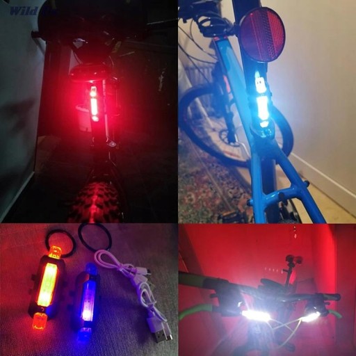 BICYKLE LAMP zadné svetlo 5 LED USB osvetlenie