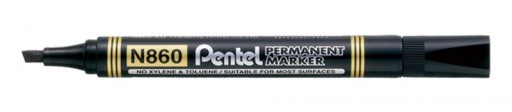 Pentel N860 čierny skosený permanentný popisovač