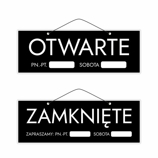 Nápis OTVORENÉ ZATVORENÉ / HODINY