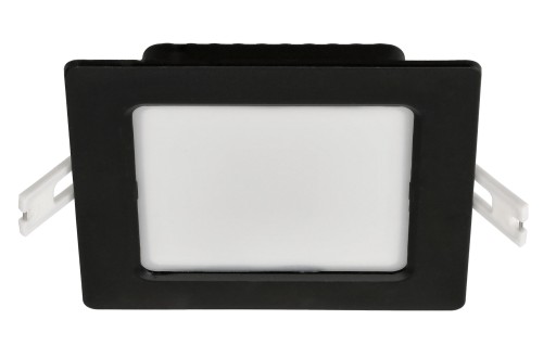 LED stropné svietidlo, zápustné, zápustné, 6W, 660lm, 4000K, čierne