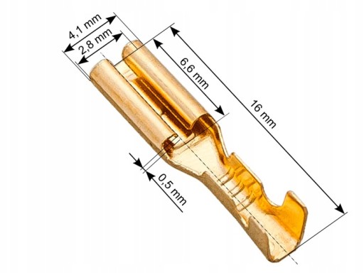 Káblový konektor 2,8 dynamo generátor 10x hrot