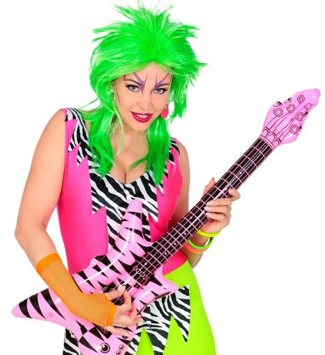 Sieťované rukavice ORANGE Neon DISCO 80. roky 20. storočia