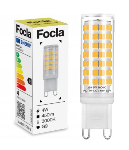 FOCLA G9 LED ŽIAROVKA 4W TEPLÁ BIELA 3000K 450lm