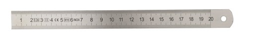 POLOTUHÉ PRAVIDLO 200 x 19 x 1,0 INOX