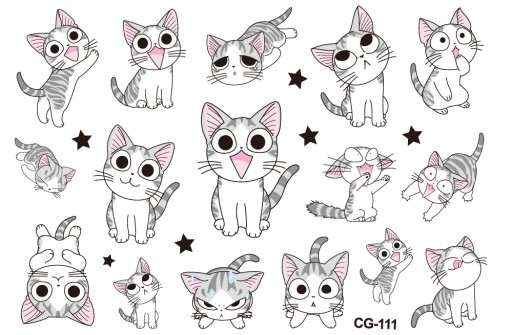 Umývateľné tetovanie pre deti CATS CG111