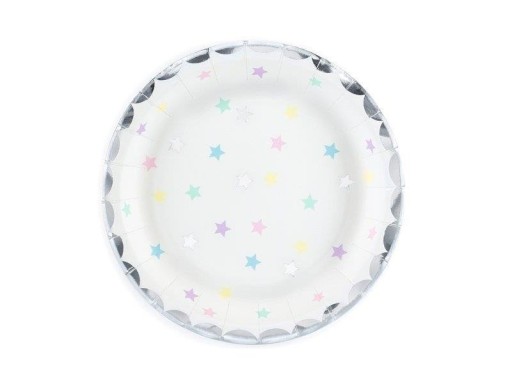 Jednorožcové taniere - Hviezdičky, 18 cm, 6 ks.