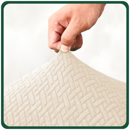 POTAH NA Škandinávsku stoličku ECRU ELASTIC JACQUARD