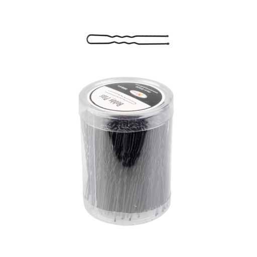 Kadernícke sponky do vlasov E-65 300 ks 7 cm čierne
