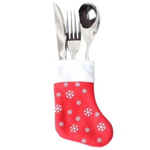 SANTA'S SOCKS kufrík na príbor VIANOCE 4 ks