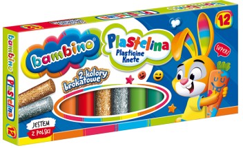 Kreatívna školská plastelína 12 farieb BAMBINO
