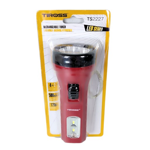 Klasická LED dobíjacia baterka so zástrčkou 14CM, manuálna, 2 režimy, 120 m
