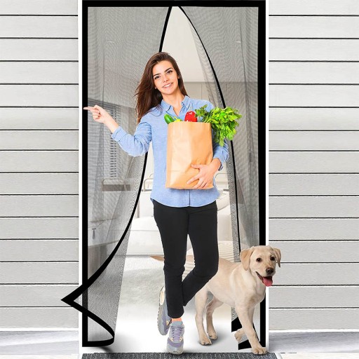 VEĽKÁ SIEŤ PROTI KOMÁROM OCHRANNÁ SIEŤ NA DVERE MAGNET NA KOMÁRE FLYS 210 x 120cm