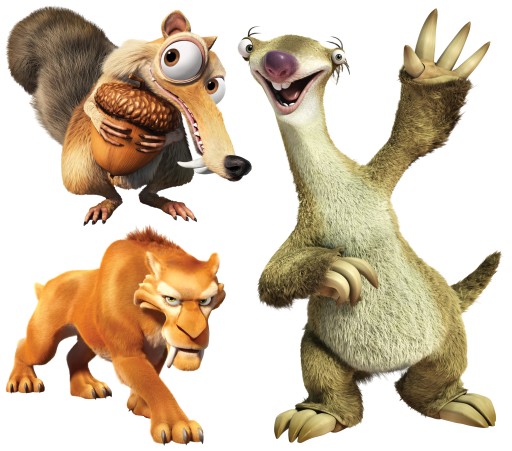 NÁLEPKY NA OKENNÉ ZRKADLO SKLO DOBA ĽADOVÁ SCRAT SID DIEGO