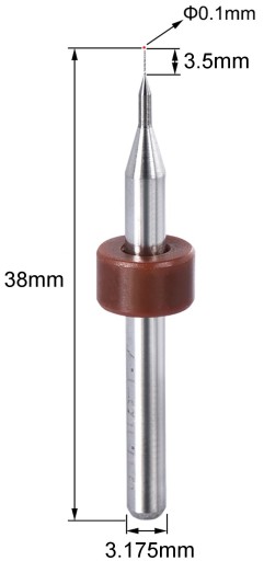 10ks MINI MALÉ VŔTAČKY 0,1mm PRESNÉ ŠIROKÉ MODELOVANIE CNC PCB