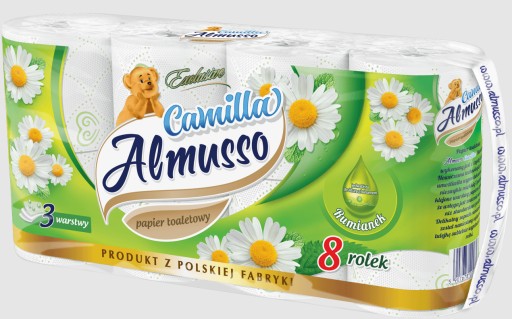Almusso Camilla 3-vrstvový toaletný papier, harmanček, 8 roliek