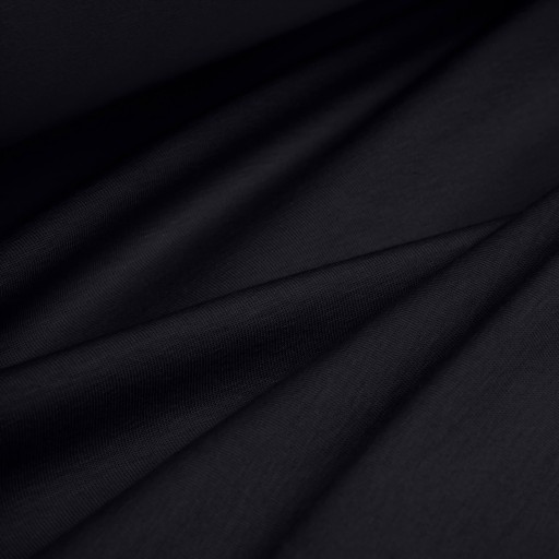 PLETENÝ 100% BAVLNÝ JERSEY JEDNODUCHÝ 180g ČIERNA