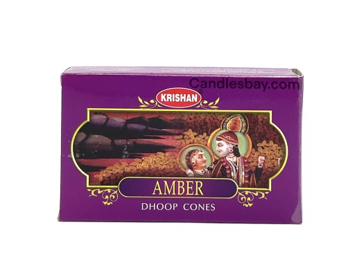 AMBER KRISHAN kónické vonné tyčinky, 10 ks