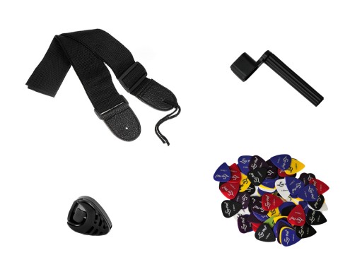 UNIVERZÁLNY GITAROVÝ POPRUH + PRÍSLUŠENSTVO -- CENA --