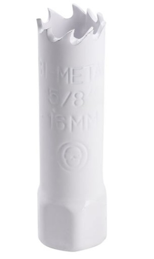 Dierovacia píla na drevo a kov, 16mm bimetalová korunka + sada HEX adaptérov