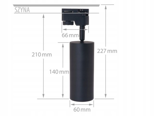 Stropné svietidlo LED GU10 SPOT LONG 23CM