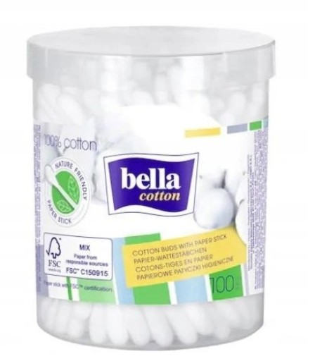 Vatové tyčinky Bella 100 ks.