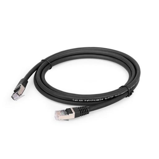Cat.6A SFTP LSZH Patch kábel kábel 1m (čierny)