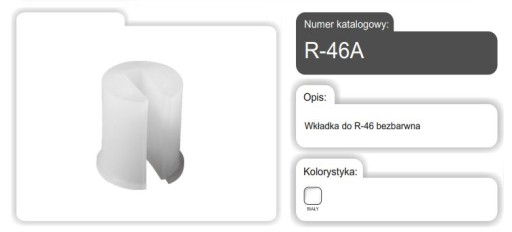 PLASTOVÁ VLOŽKA PRE PARALELNÝ KONEKTOR R-46 CLEAR FI 28MM AMIX