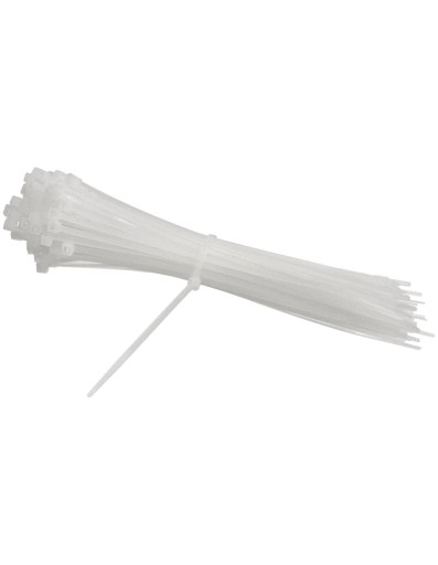 Sťahovacie pásky 2,5x150mm Biele 100 ks.