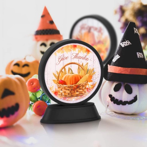 2x LED STOLNÁ LAMPA HALLOWEEN JESENNÁ DEKORÁCIA
