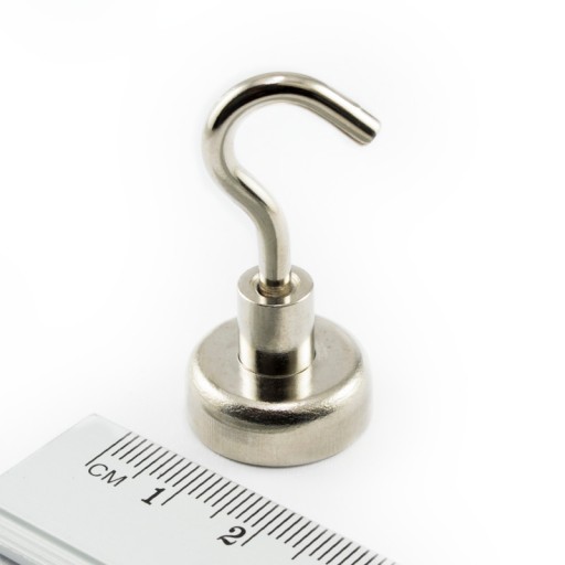 NEODYMIUM E20 MAGNETICKÝ DRŽIAK S HÁČKOM 2 KS