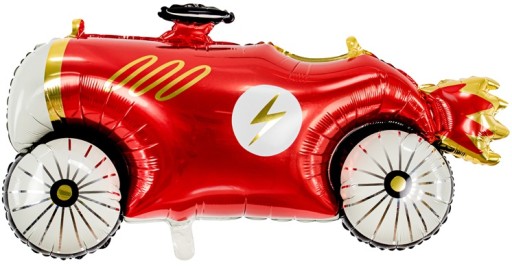 Červený autofóliový balónik Car Racer narodeninová párty 93x48cm