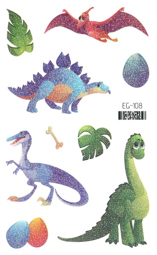 Umývateľné tetovanie pre deti GLITTER DINOSAURS EG108