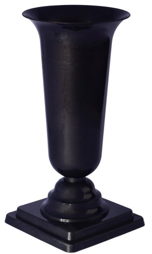 Vial Vase Lady 2 čierna cintorínska hrob odolná