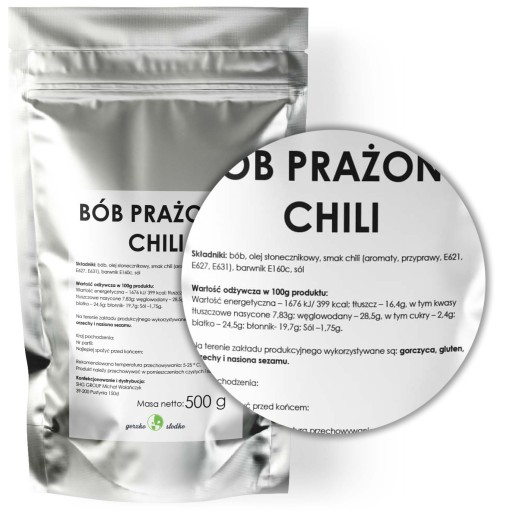 Pečená fazuľa s čili, chrumkavý snack, 500g