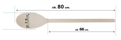 Lyžica, dlhý oválny, miešadlo, drevo, 80 cm