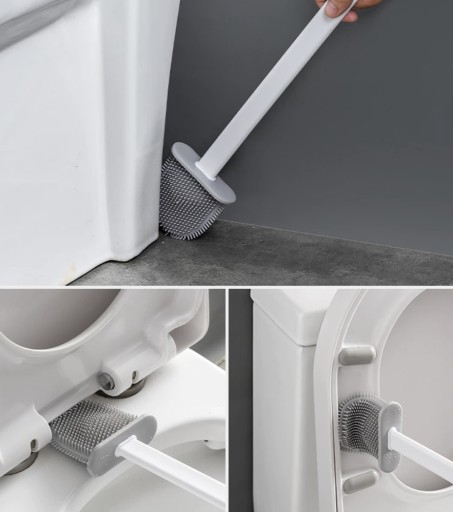 MODERNÁ SILIKÓNOVÁ WC KEFA DO KÚPEĽŇOVÉHO WC RUHHY
