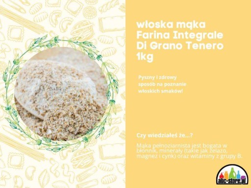 Talianska pšeničná viaczrnná múka Farina Integrale