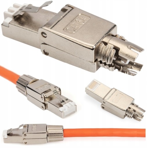 RJ45 cat.6A STP FTP konektor, bez náradia, 10Gb POE+