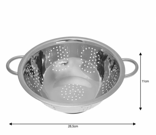 CEDNÍK OCELOVÝ 28cm S RÚČKAMI KINGHOFF KH-1236