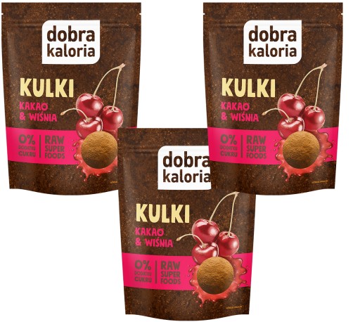 3 x Guľôčky Dobra Kaloria z kakaa a čerešní Raw 58g
