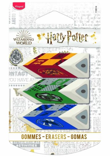 HARRY POTTER MAPED ERASER 3 KS