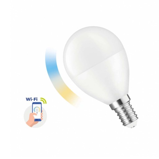 WiFi LED žiarovka E14 5W CCT Smart Dimmable TUYA