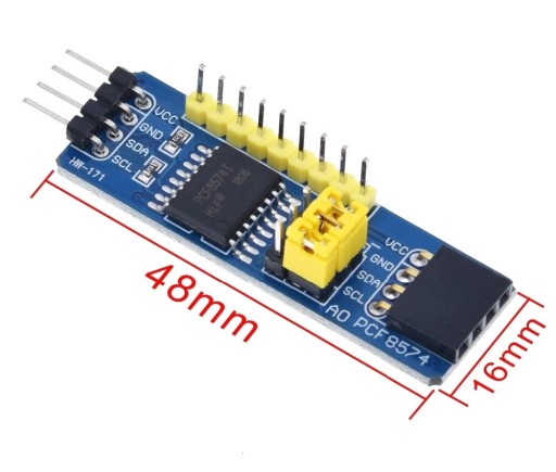 592 PCF8574 I/O I2C port expandér Arduino Rpi