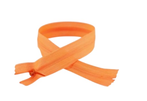 Zips, SAMOSTATNÝ Zips, KRYTÁ ČIPKA 40cm, ORANŽOVÁ