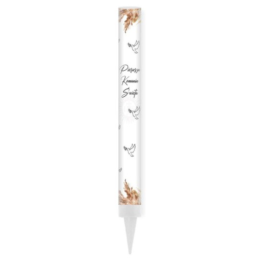 BIELA torta fontána svetlice Prvé sväté prijímanie IHS boho 18 cm