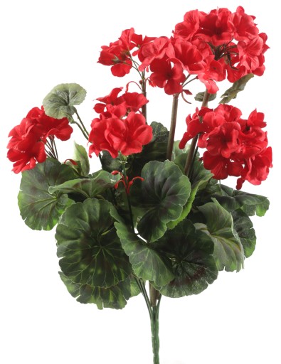 Umelé kvety Geranium na balkónovú terasu - biela